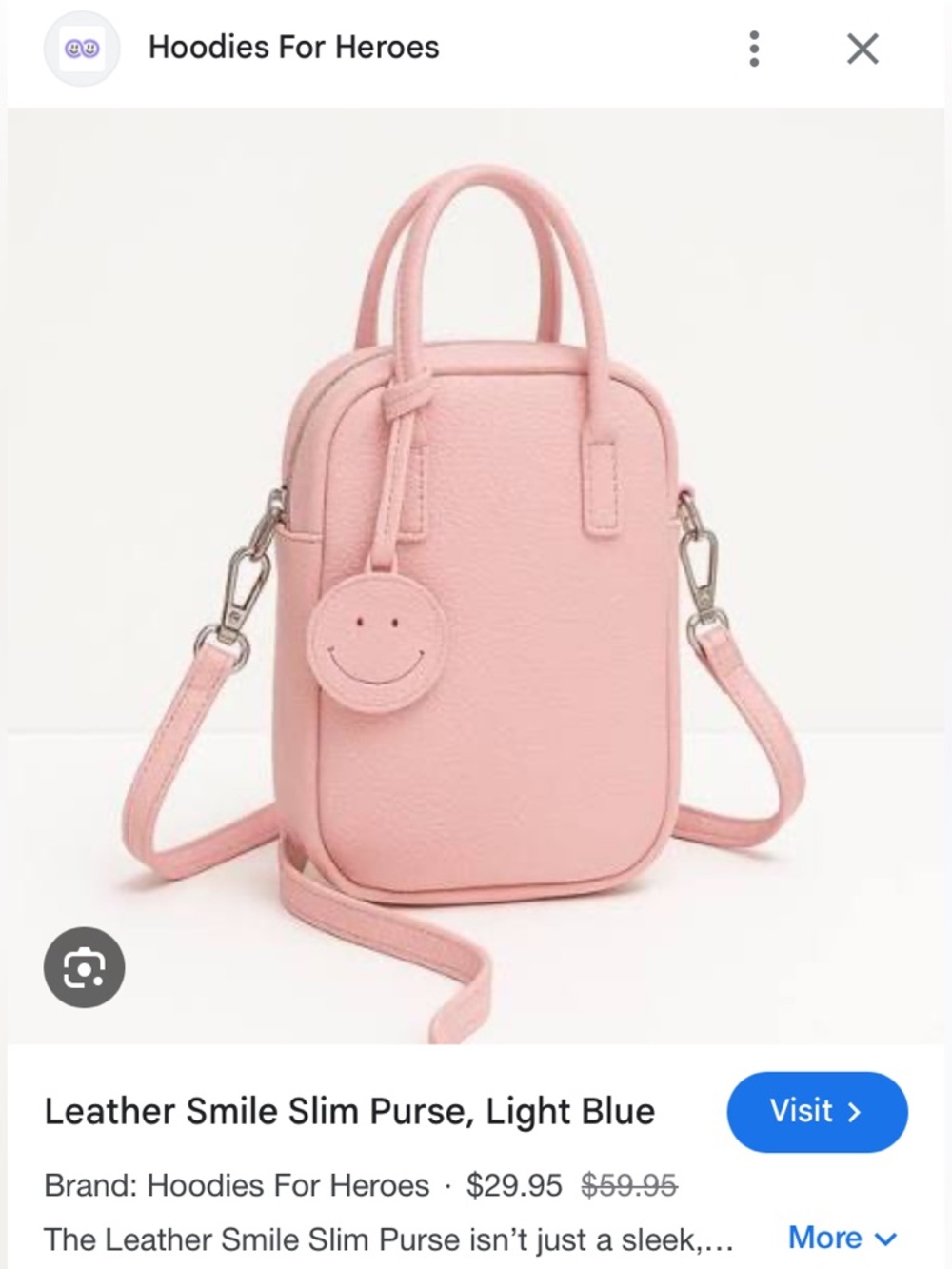 Pink Crossbody Bag - Hoodies for Heroes